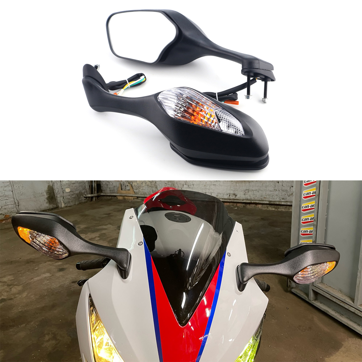 Rearview Mirrors Signal Light For Honda CBR1000RR 2008-2016 Rearview Mirrors Signal Light For Honda CBR1000RR 2008-2016