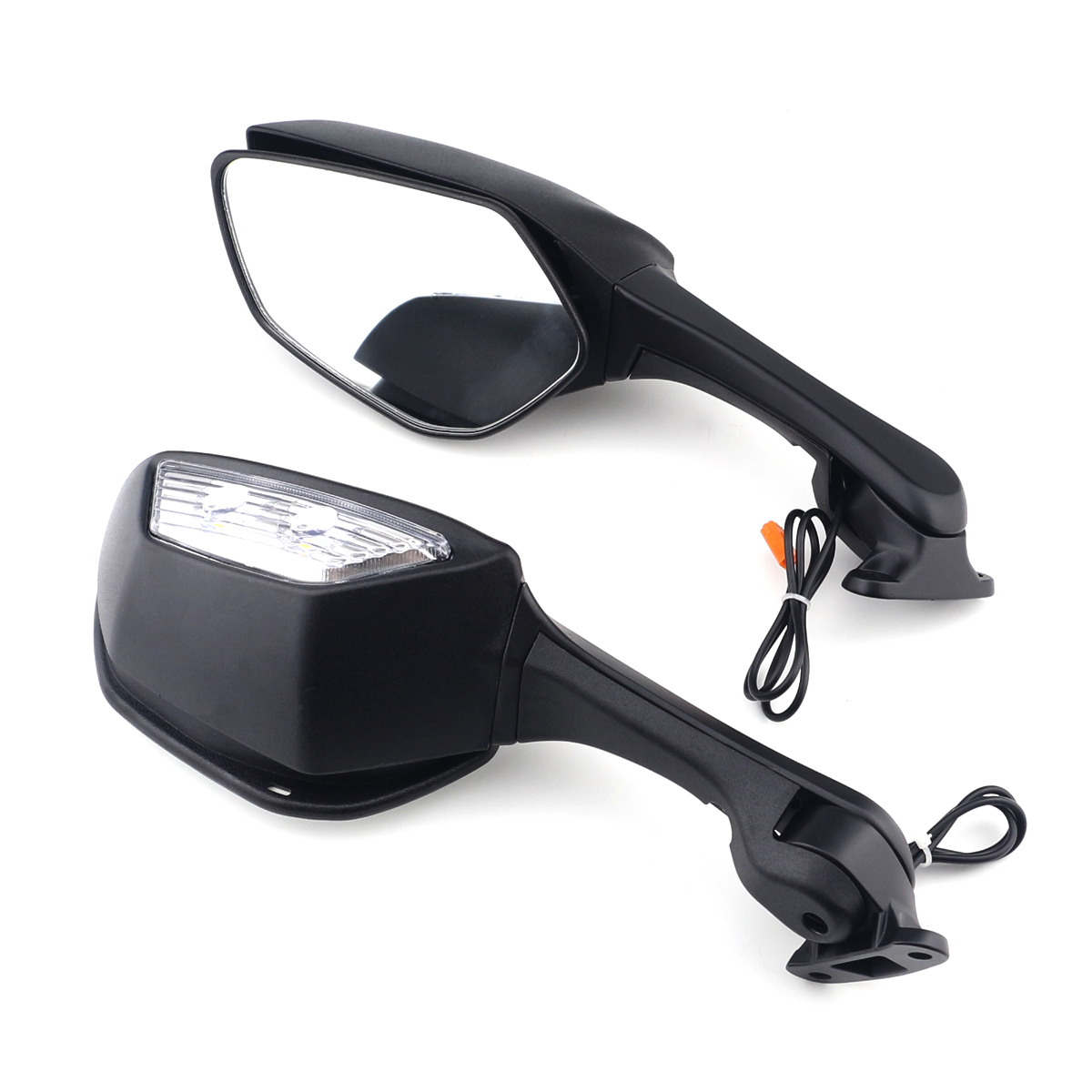 thumbnail image 2 of Foldable LED Turn Signal Rearview Mirrors For Kawasaki Ninja ZX6R ZX636 ZX10R ZX14R 2 of 5
